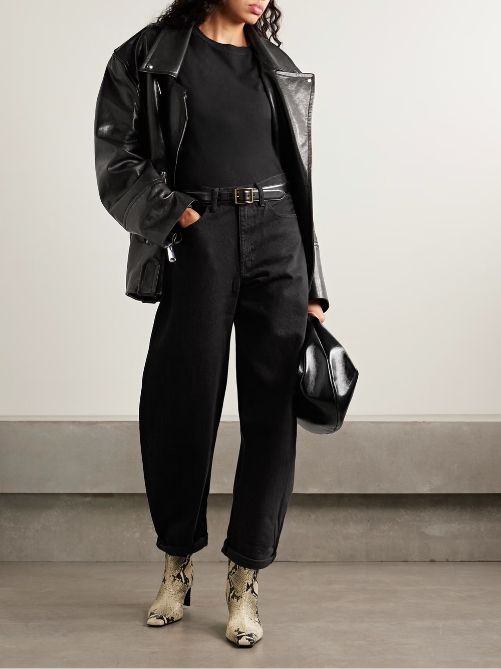 Frame Denim Ultra High Rise Barrell Jeans